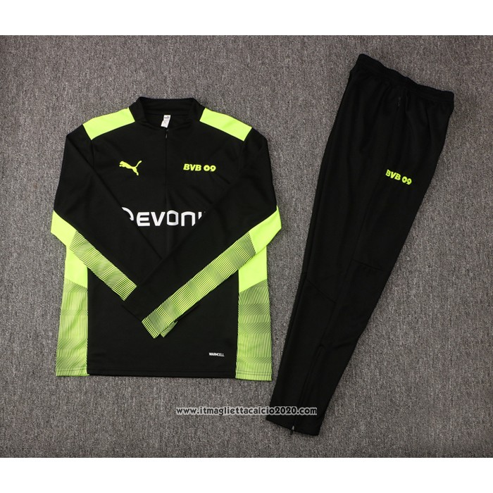 Tuta da Track Felpa Borussia Dortmund 2021 2022 Nero